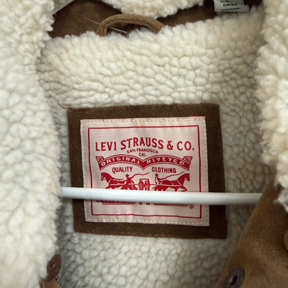 Levi's Tan Sherpa-Lined Jacket S - Picture 2 of 7